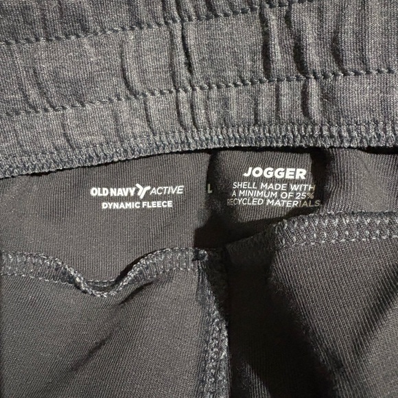 NWT Old Navy Active Dynamic Fleece Men's Joggers Charcoal Gray Size Large - Picture 5 of 6
